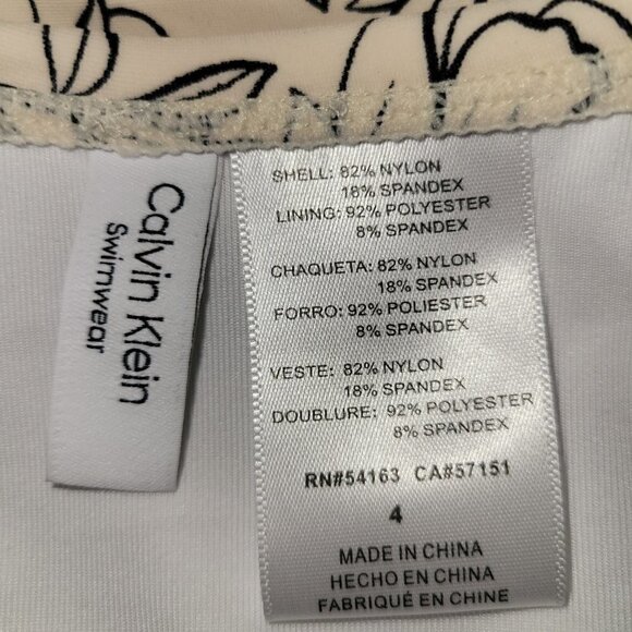 Calvin Klein Logo Rings Printed One-Piece Swimsuit Women's Swimsuit - Picture 4 of 4